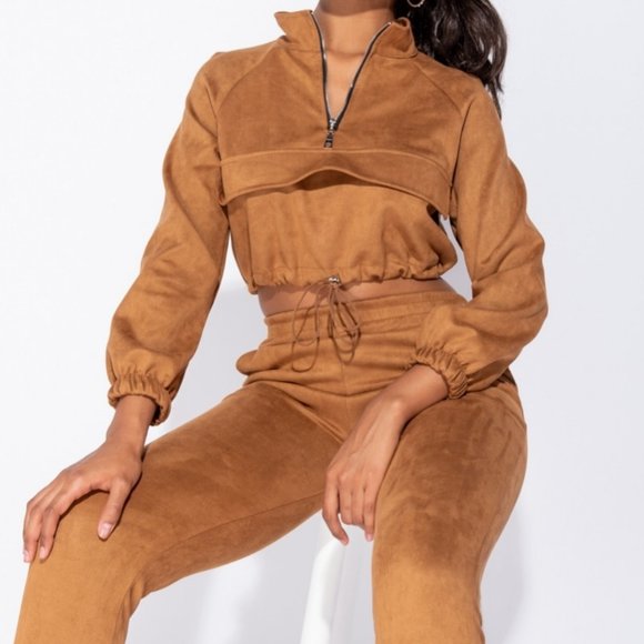 Persuade Me Jogger Set | Camel - Picture 1 of 6